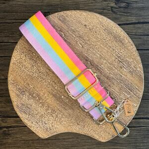 Wide Pastel Rainbow Purse Strap Crossbody Guitar Strap NEW FAST SHIP Bag Straps